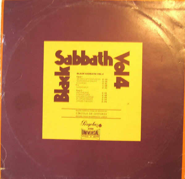 Black Sabbath : Black Sabbath Vol 4 (LP, Album, Club, RE)