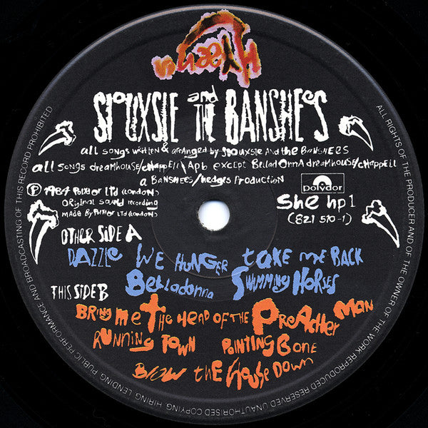 Siouxsie And The Banshees* : Hyaena (LP, Album, Emb)