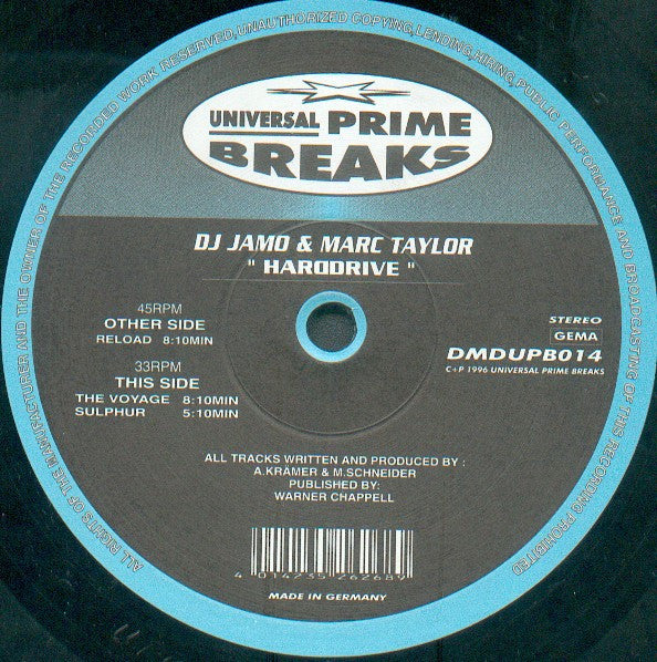 DJ Jamo & Marc Taylor : Harddrive (12")