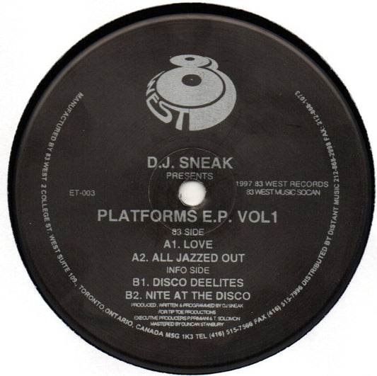 D.J. Sneak* : Platforms E.P. Vol1 (12", EP, RP)