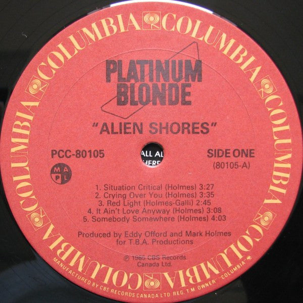 Platinum Blonde : Alien Shores (LP, Album)