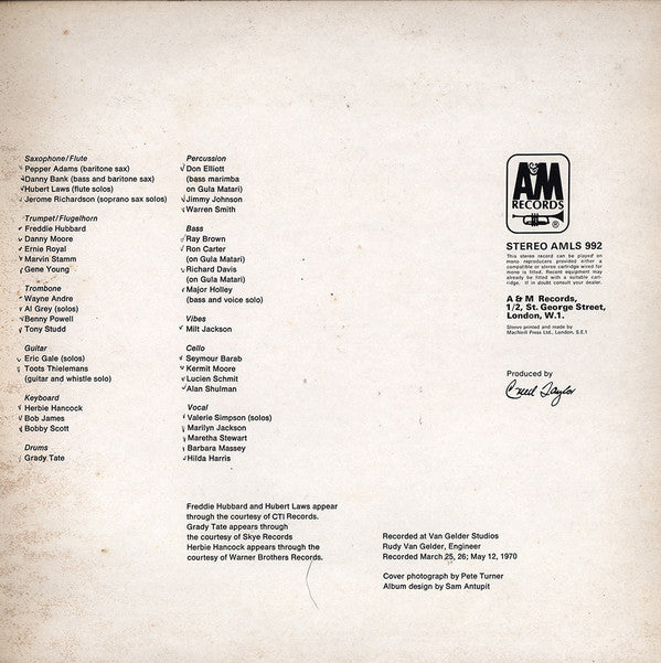 Quincy Jones : Gula Matari (LP, Album, Gat)