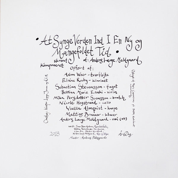 Anders Lauge Meldgaard : At Synge Verden Ind I En Ny Og Mangefoldet Tid (LP, Album)