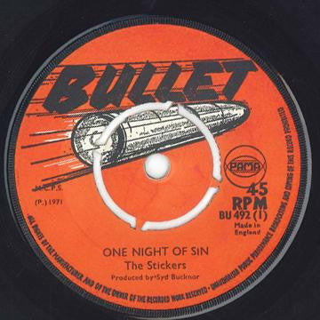 Slickers, The : One Night Of Sin (7",45 RPM)