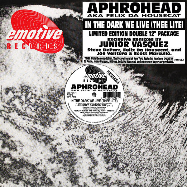 Aphrohead : In The Dark We Live (Thee Lite) (Remixes) (2x12")