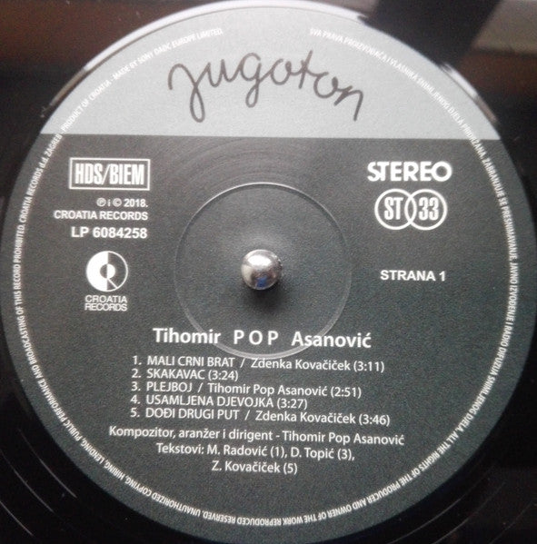 Tihomir Pop Asanović : Pop (LP, Album, RE, RM)