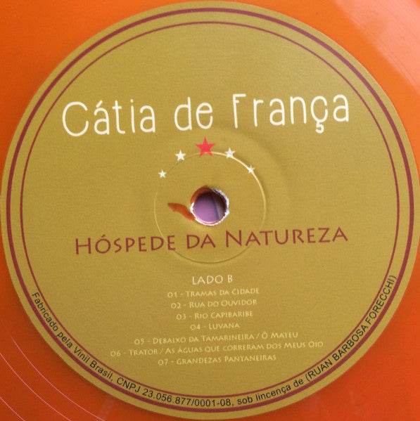 Cátia De França : Hóspede Da Natureza (LP, Album, Ora)