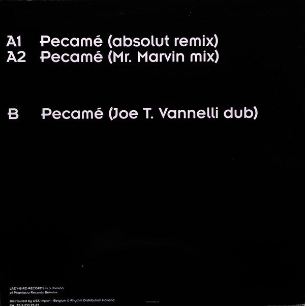 Joe T. Vannelli : Pecamé (The Remixes) (12")