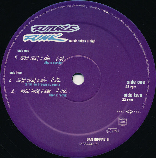 Future Funk : Music Takes U High (12")