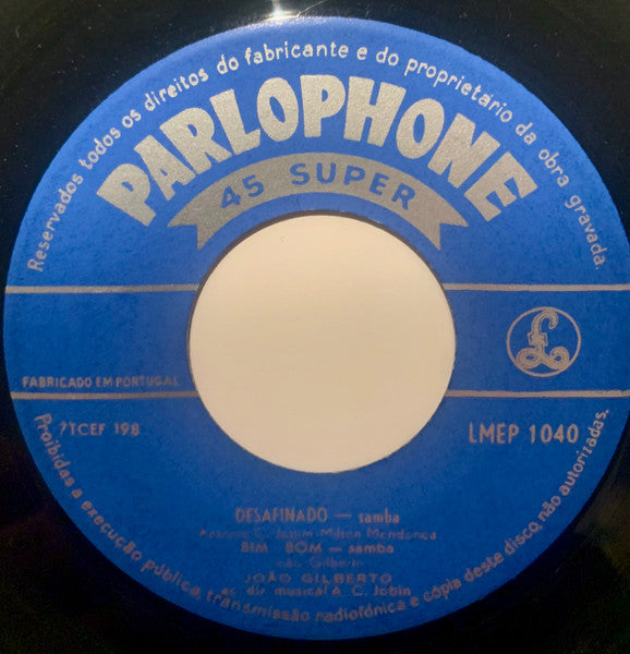 João Gilberto : Chega de Saudade (7", EP, Mono)