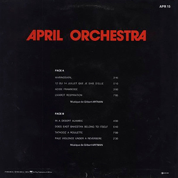 Lard Free : April Orchestra Vol.15 - Présente Lard Free (LP, Comp)