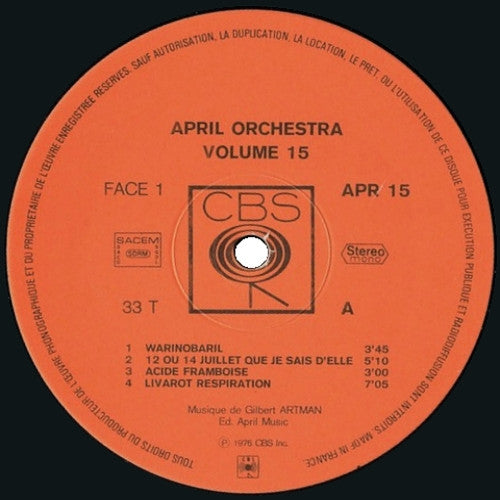 Lard Free : April Orchestra Vol.15 - Présente Lard Free (LP, Comp)