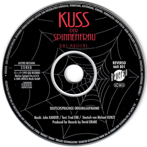 John Kander, Fred Ebb, Günter Mokesch, Thorsten Tinney, Yamil Borges : Kuss Der Spinnenfrau Das Musical (CD)