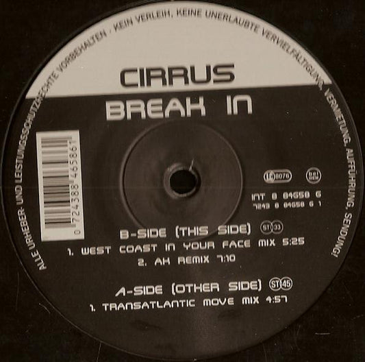 Cirrus : Break In (12")
