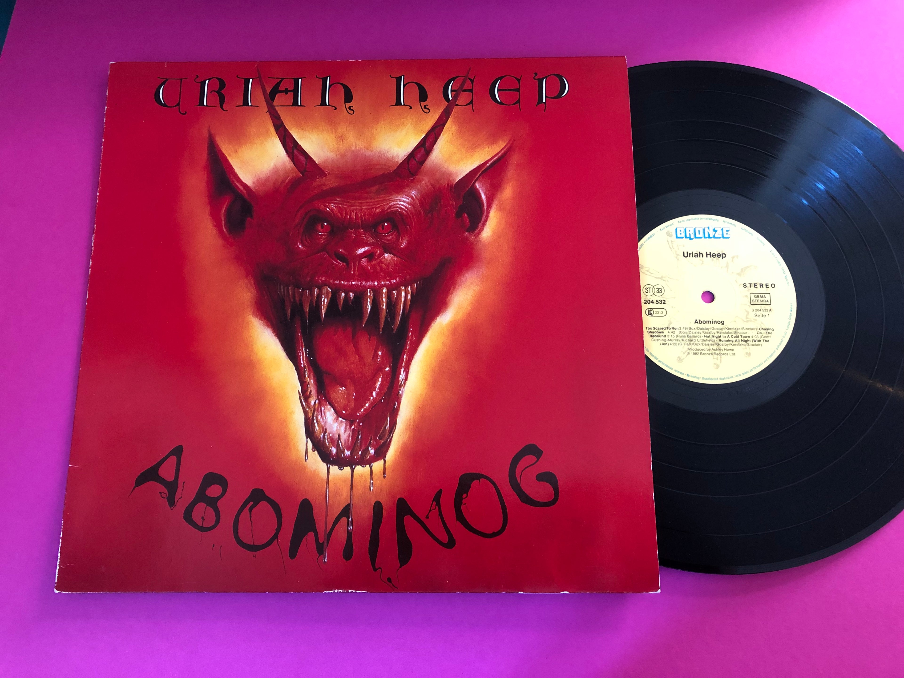 Uriah Heep : Abominog (LP,Album,Repress,Stereo)