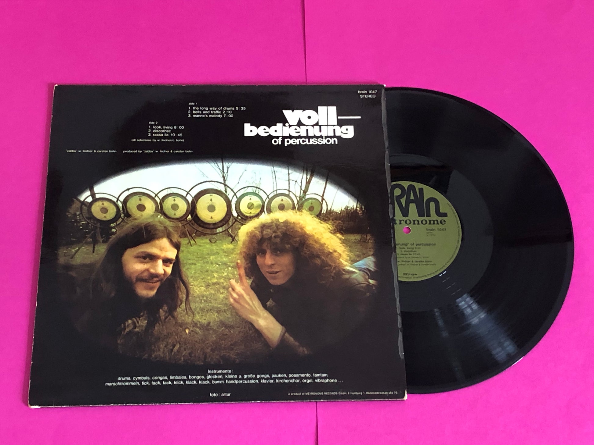 Zabba Lindner & Carsten Bohn : Vollbedienung Of Percussion (LP, Album)