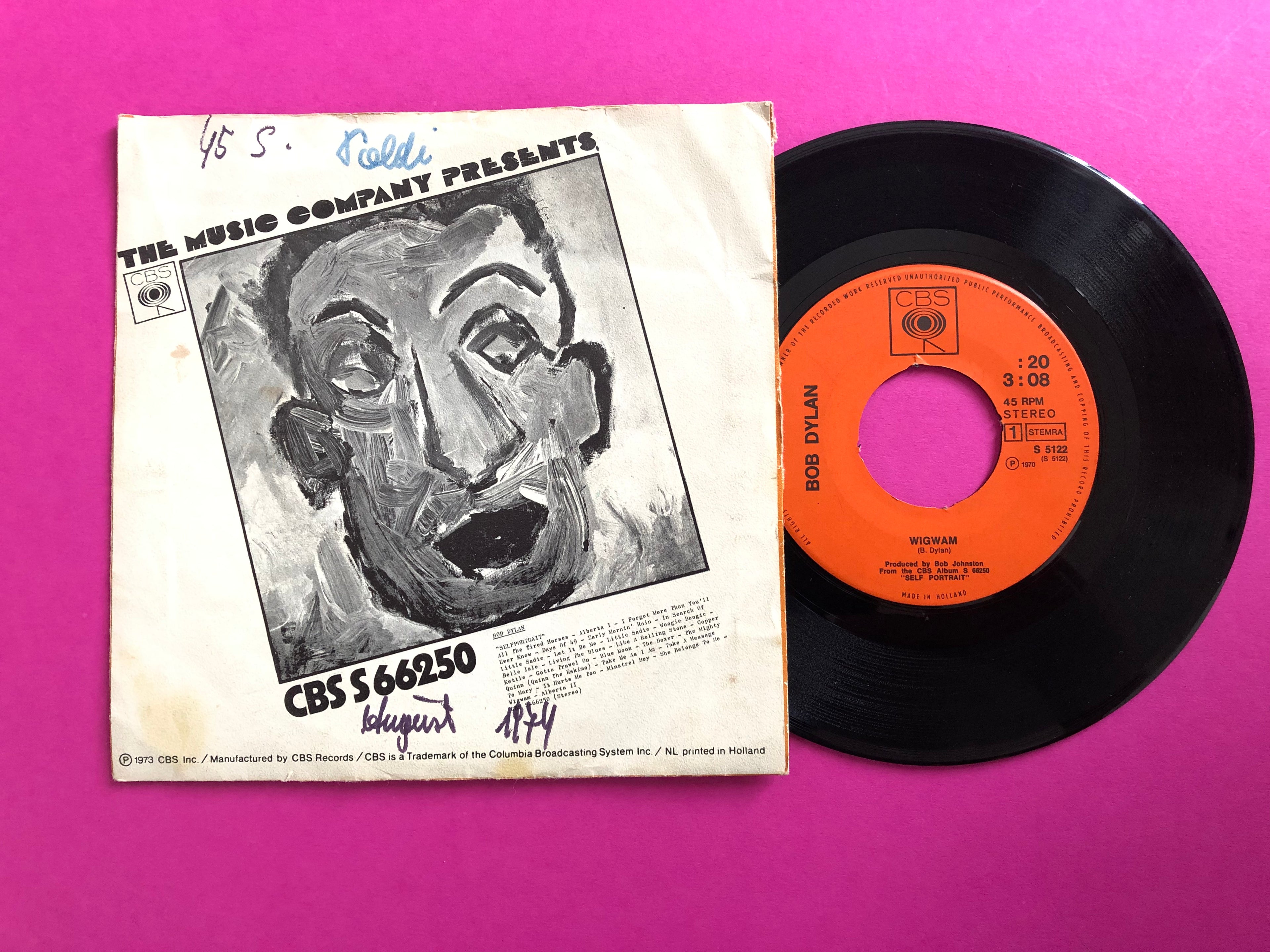 Bob Dylan : Wigwam (7",45 RPM)
