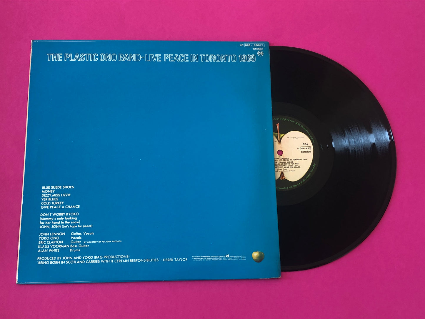 The Plastic Ono Band : Live Peace In Toronto 1969 (LP, Album, RE)