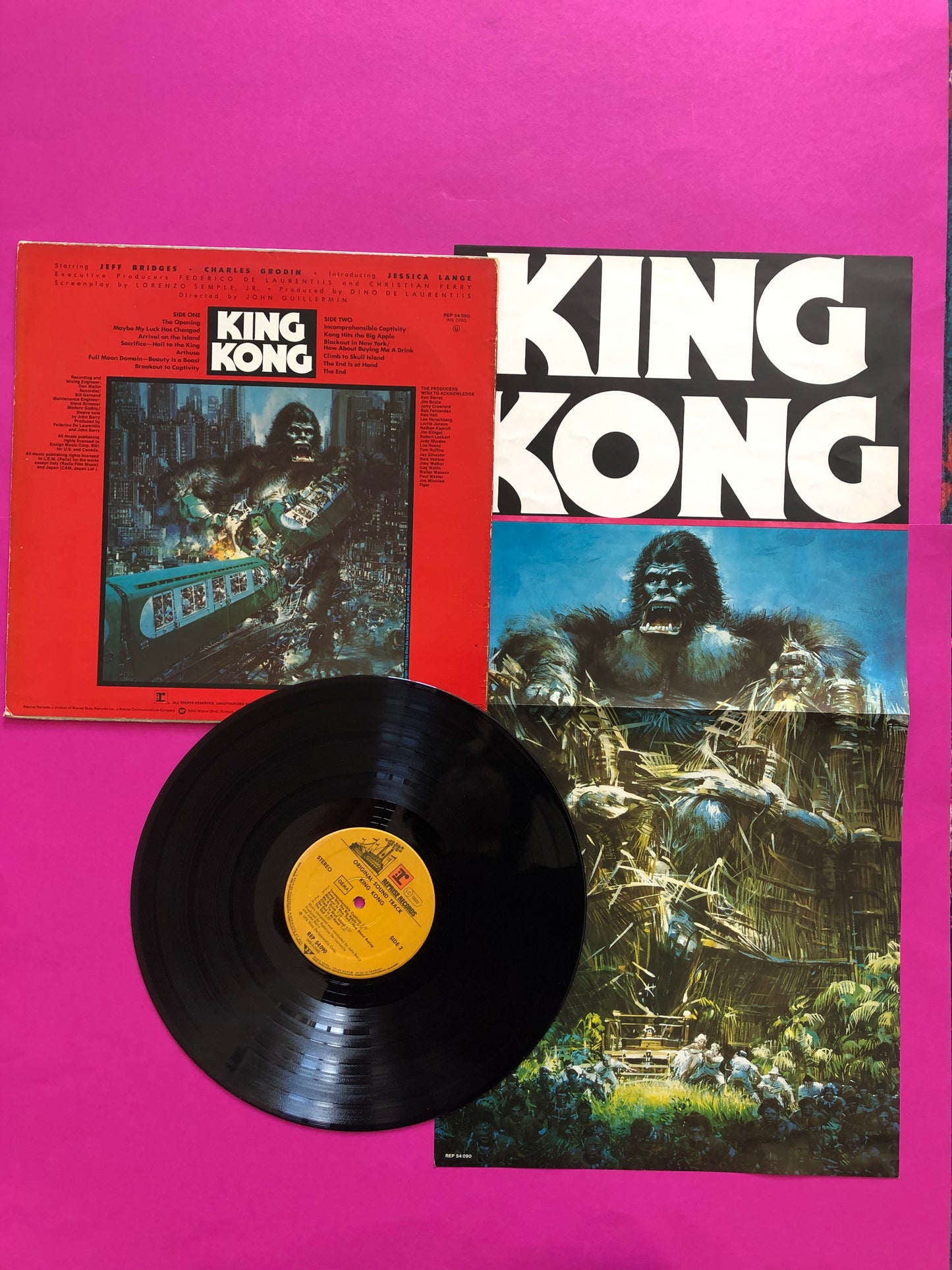 John Barry : King Kong (Original Sound Track) (LP,Album,Stereo)
