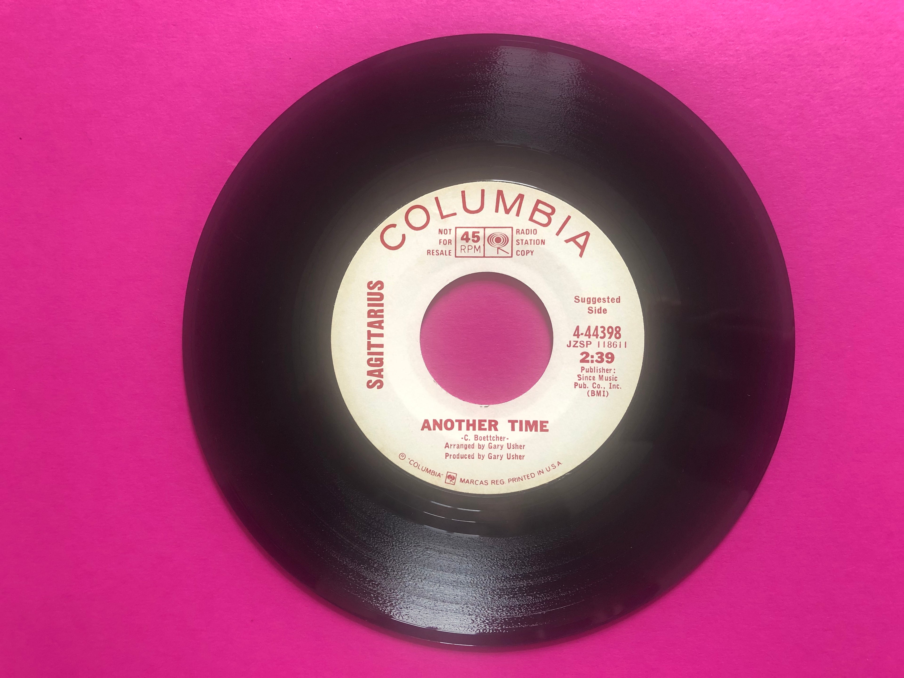 Sagittarius (2) : Another Time (7",45 RPM,Promo,Styrene)