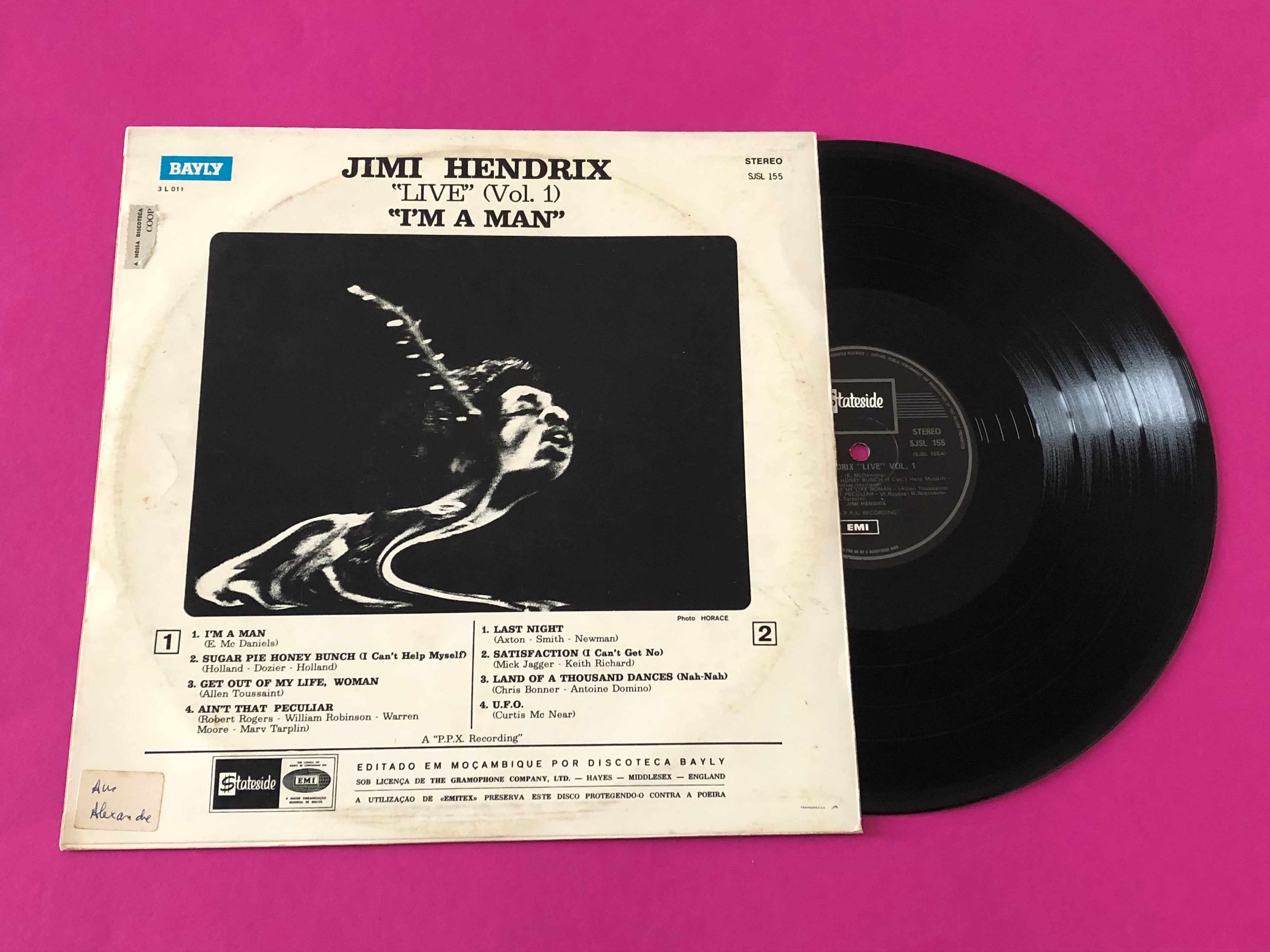 Jimi Hendrix : "Live" Vol. 1 "I'm A Man" (LP, Album)