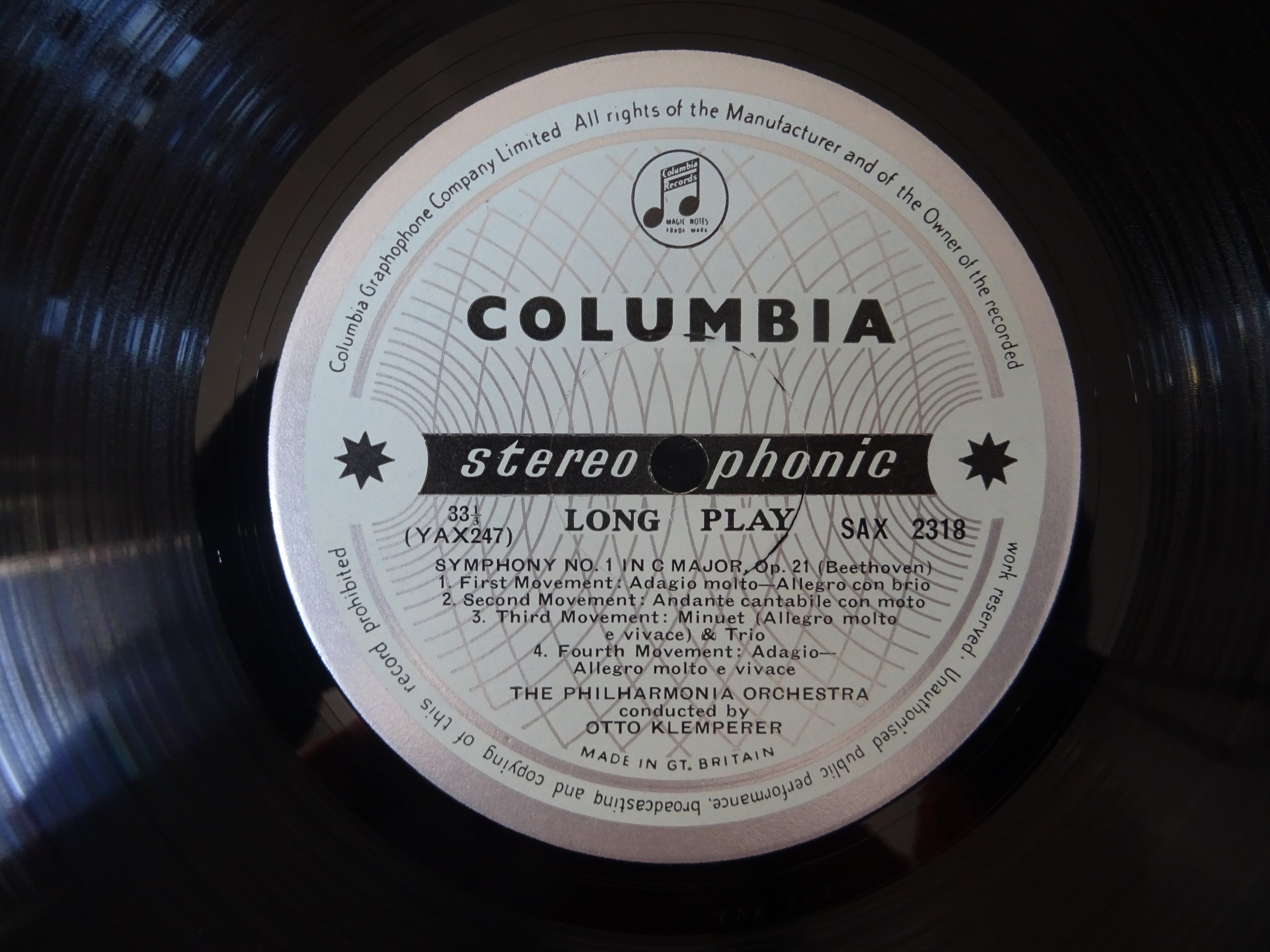 Ludwig van Beethoven - Otto Klemperer Conducting The Philharmonia Orchestra : Symphonies Numbers 1 & 8 (In C Major, Op. 21 And In F Major, Op. 93) (LP,Stereo)