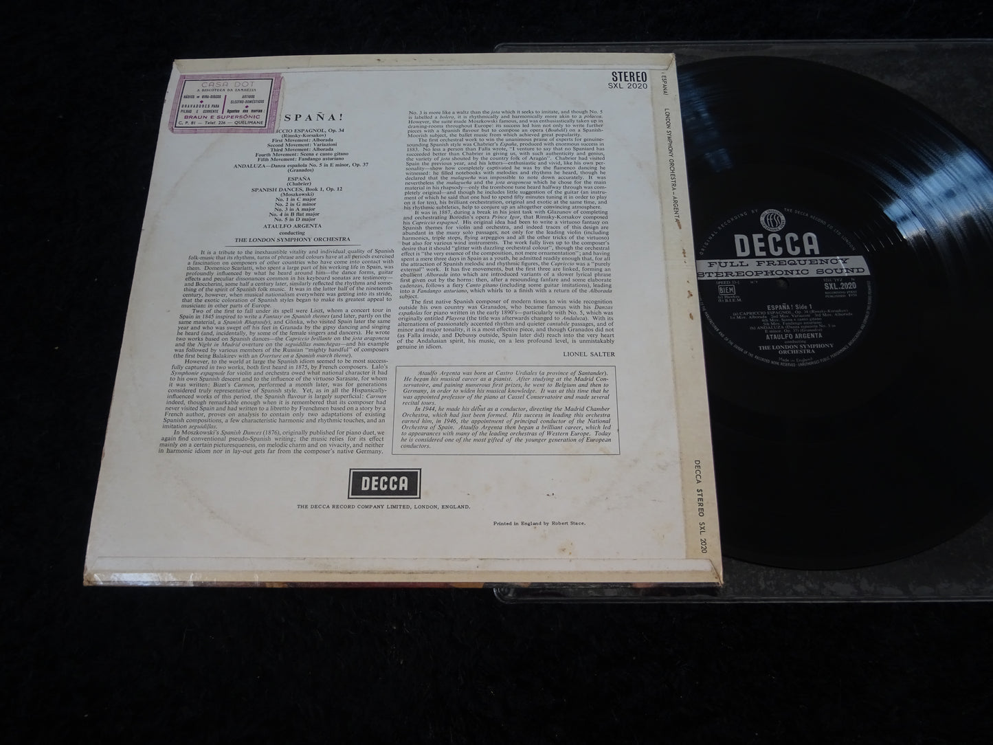 Ataúlfo Argenta, London Symphony Orchestra : España (LP,Reissue,Stereo)