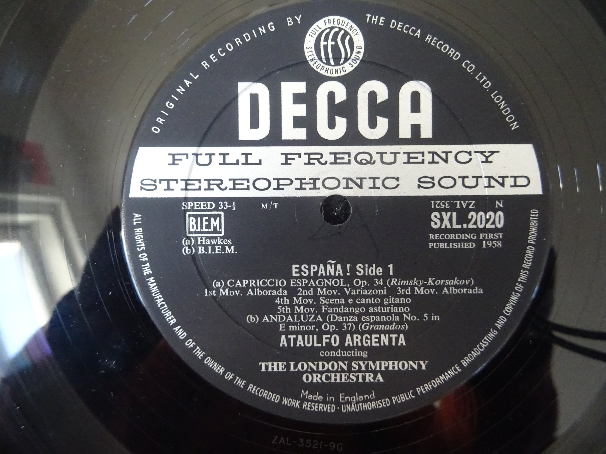 Ataúlfo Argenta, London Symphony Orchestra : España (LP,Reissue,Stereo)