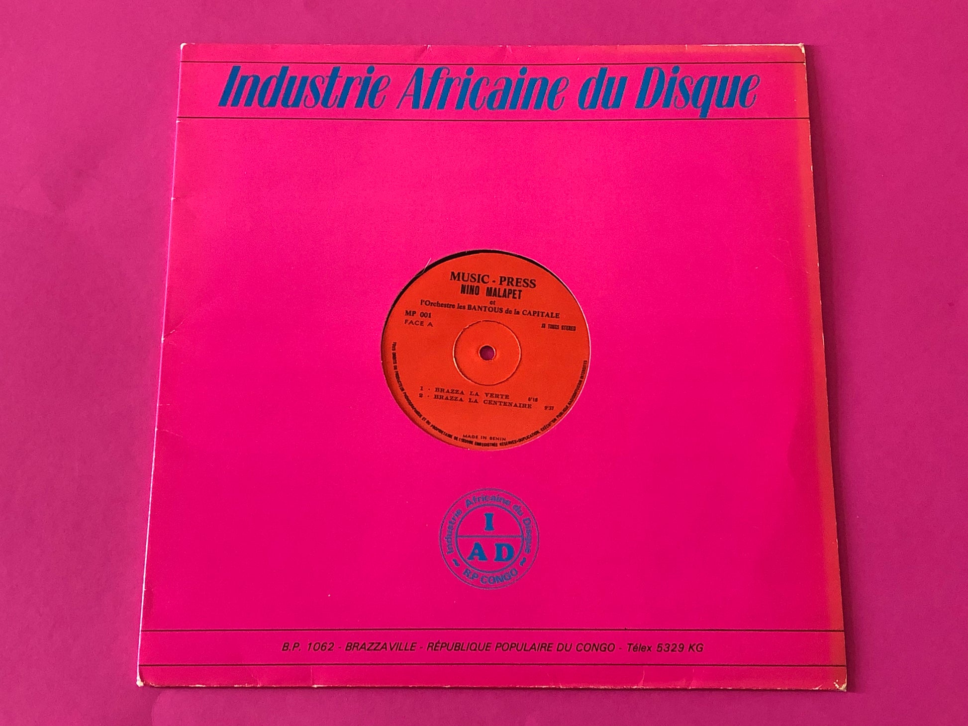 Nino Dieudonne Malapet Et L' Orchestre Les Bantous De La Capitale : Spécial Centenaire De Brazzaville 1880-1980 (LP)