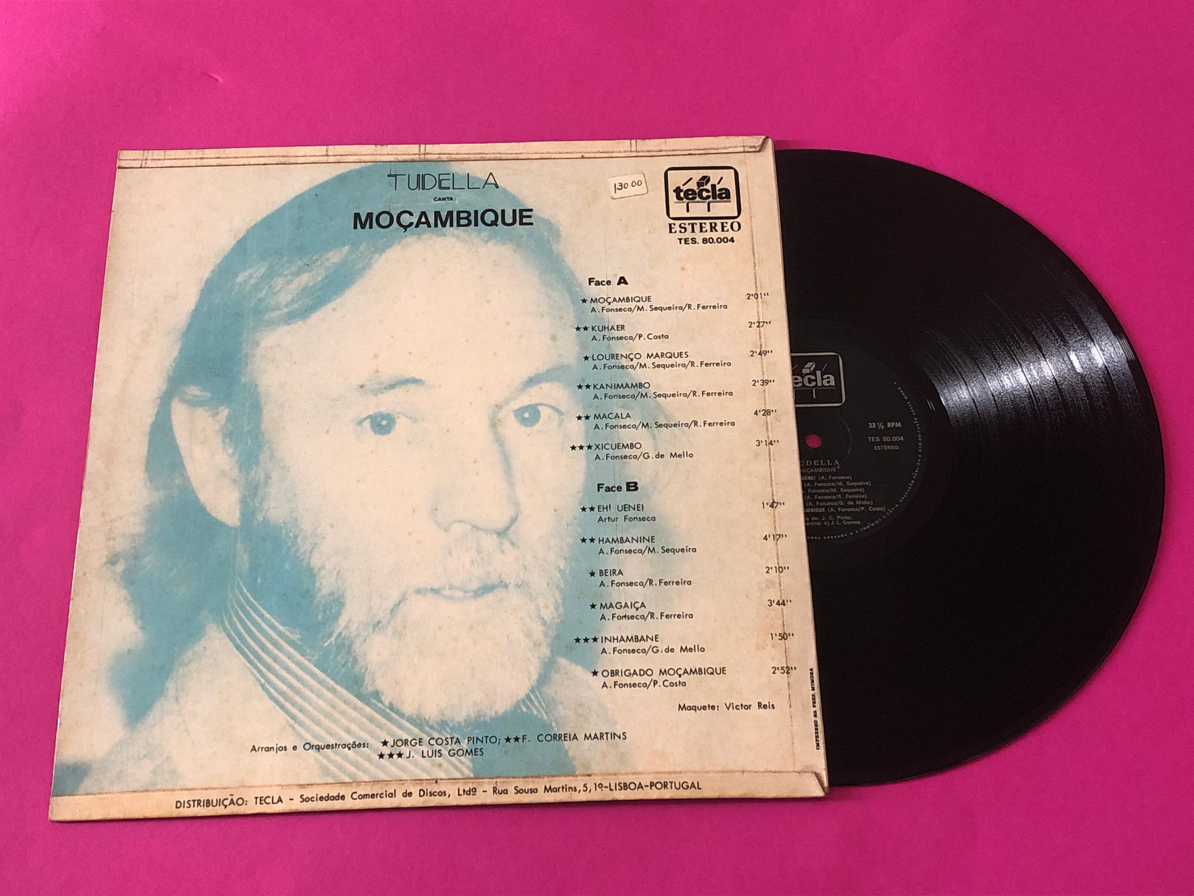 João Maria Tudela : Canta Moçambique (LP, Album)