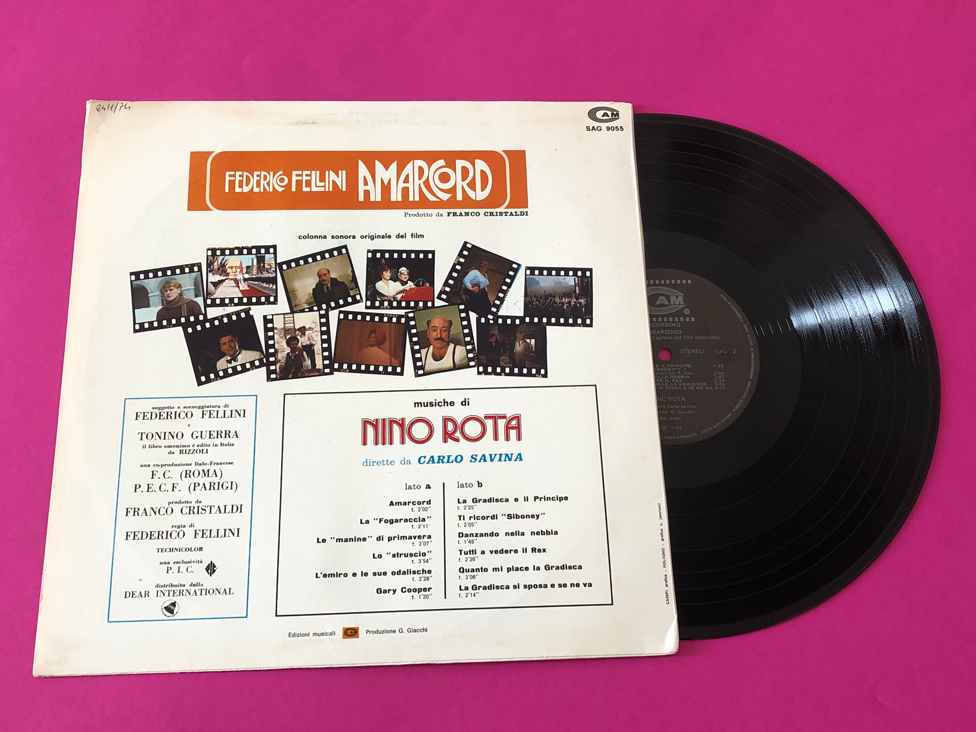 Nino Rota : Amarcord (Colonna Sonora Originale Del Film) (LP, Album)
