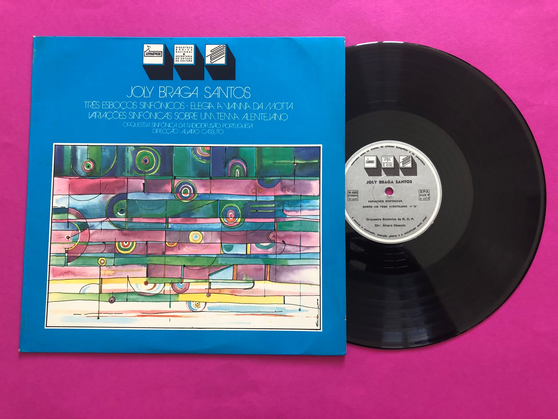 Joly Braga Santos – Orquestra Sinfónica da RDP, Álvaro Cassuto : Três Esboços Sinfónicos • Elegia A Vianna Da Motta • Variações Sinfónicas Sobre Um Tema Alentejano (LP,Album)