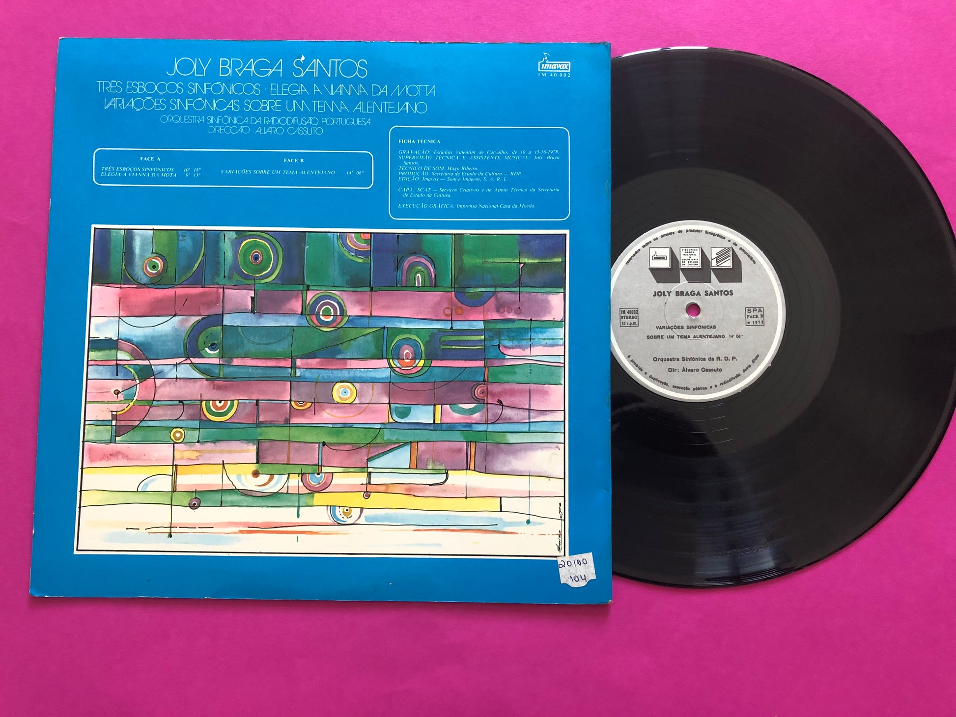 Joly Braga Santos – Orquestra Sinfónica da RDP, Álvaro Cassuto : Três Esboços Sinfónicos • Elegia A Vianna Da Motta • Variações Sinfónicas Sobre Um Tema Alentejano (LP,Album)