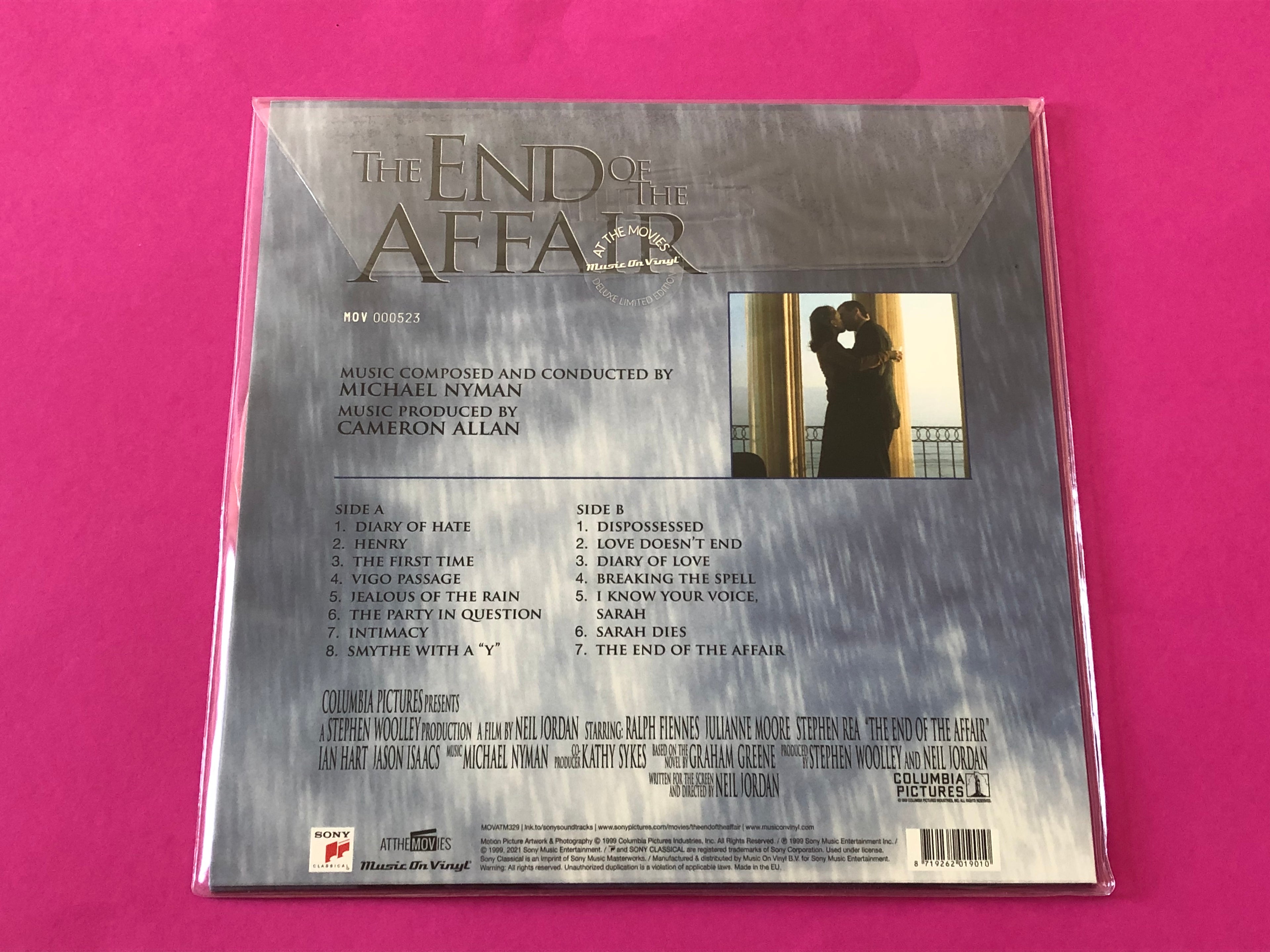 Michael Nyman : The End Of The Affair (A Film By Neil Jordan) (Original Motion Picture Soundtrack) (LP, Ltd, Num, RE, Ora)