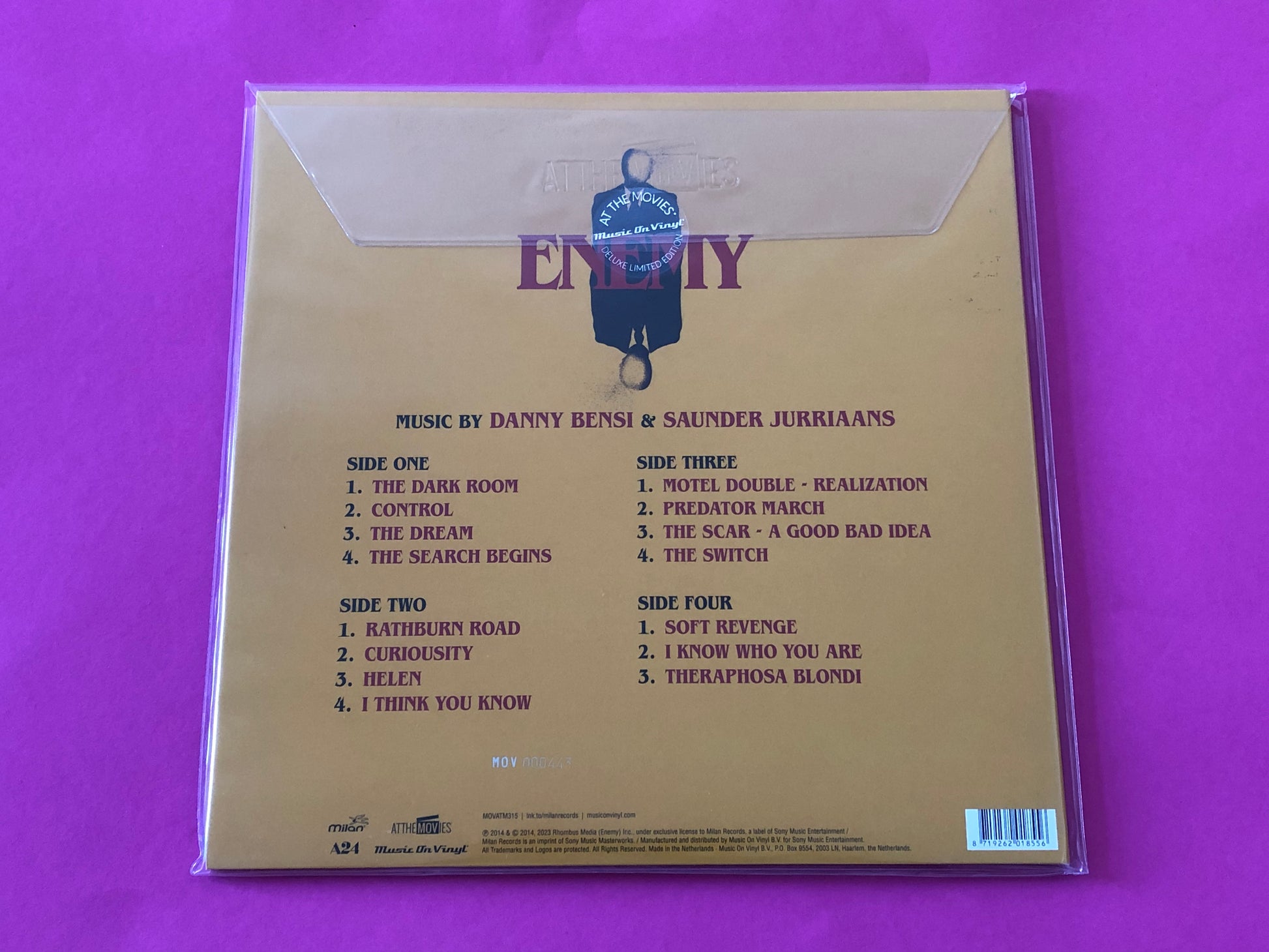 Danny Bensi, Saunder Jurriaans : Enemy (Original Motion Picture Soundtrack) (2xLP, Album, Ltd, Num, Tra)