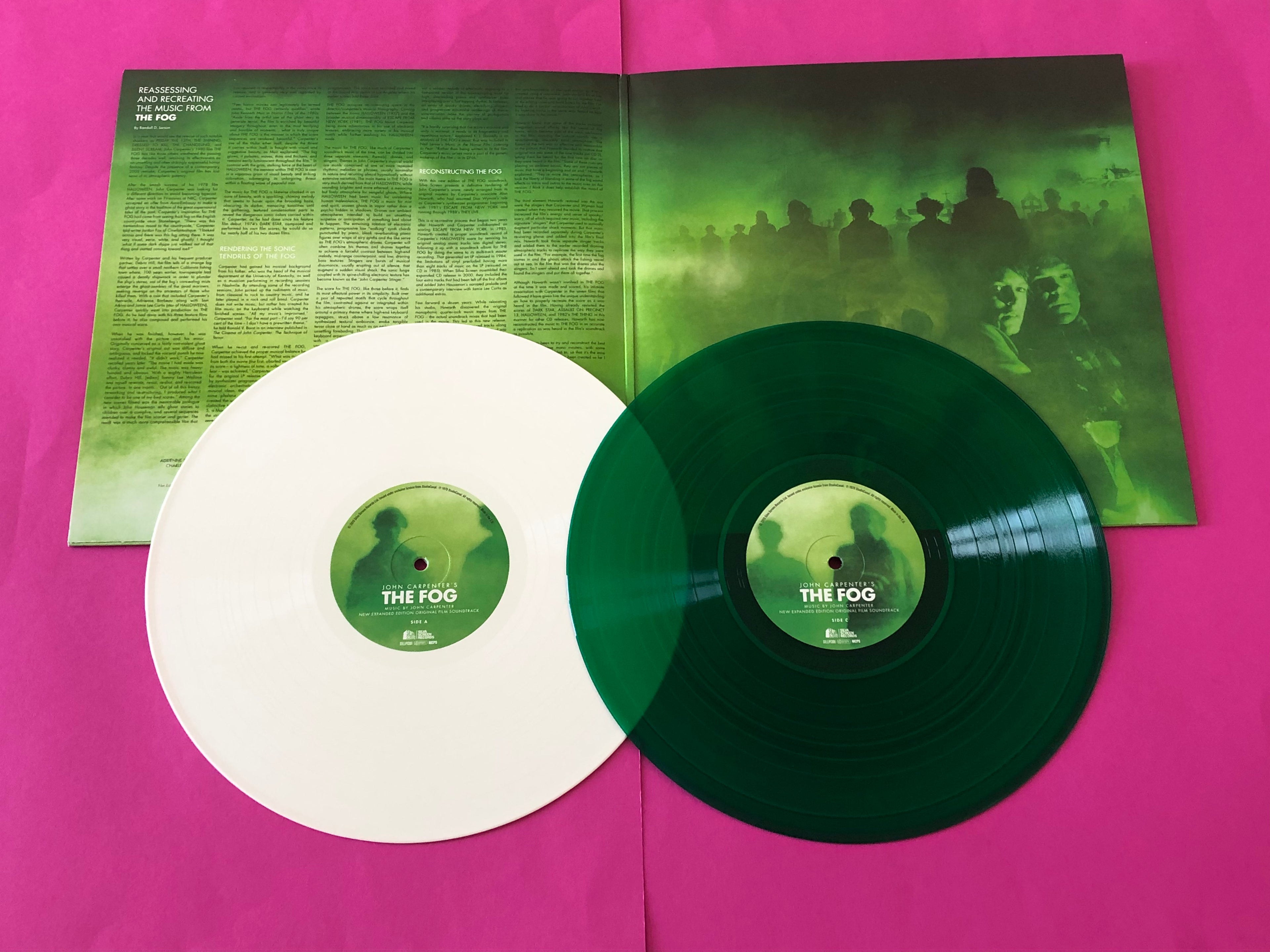John Carpenter : The Fog (New Expanded Edition Original Film Soundtrack) (LP, Ltd, Whi + LP, Ltd, Gre)