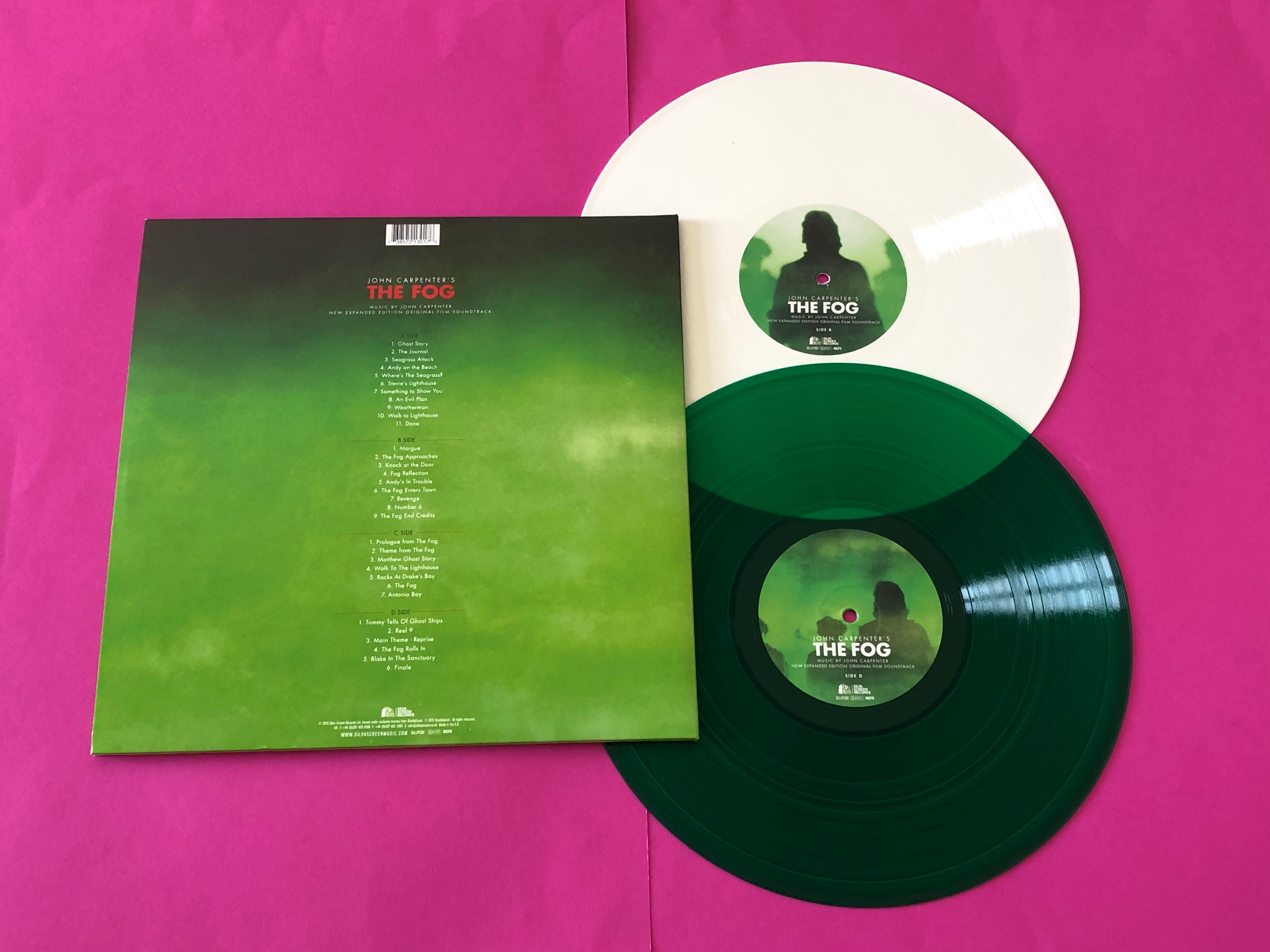John Carpenter : The Fog (New Expanded Edition Original Film Soundtrack) (LP, Ltd, Whi + LP, Ltd, Gre)