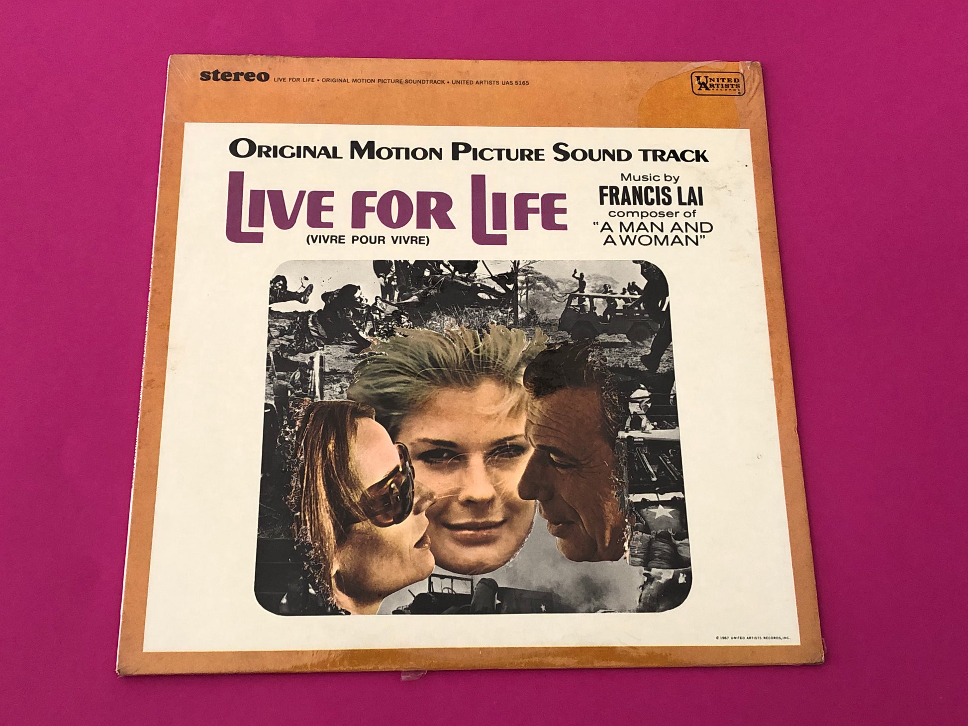 Francis Lai : Live For Life = Vivre Pour Vivre (Original Motion Picture Soundtrack) (LP, Album)