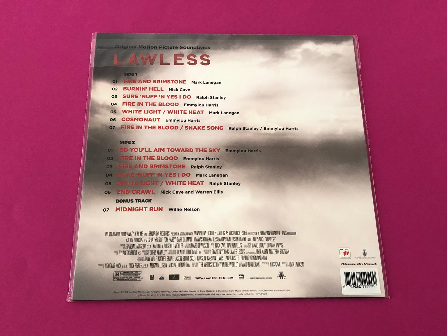 Nick Cave & Warren Ellis : Present: Lawless - Original Motion Picture Soundtrack (LP, Comp, RP, 180)
