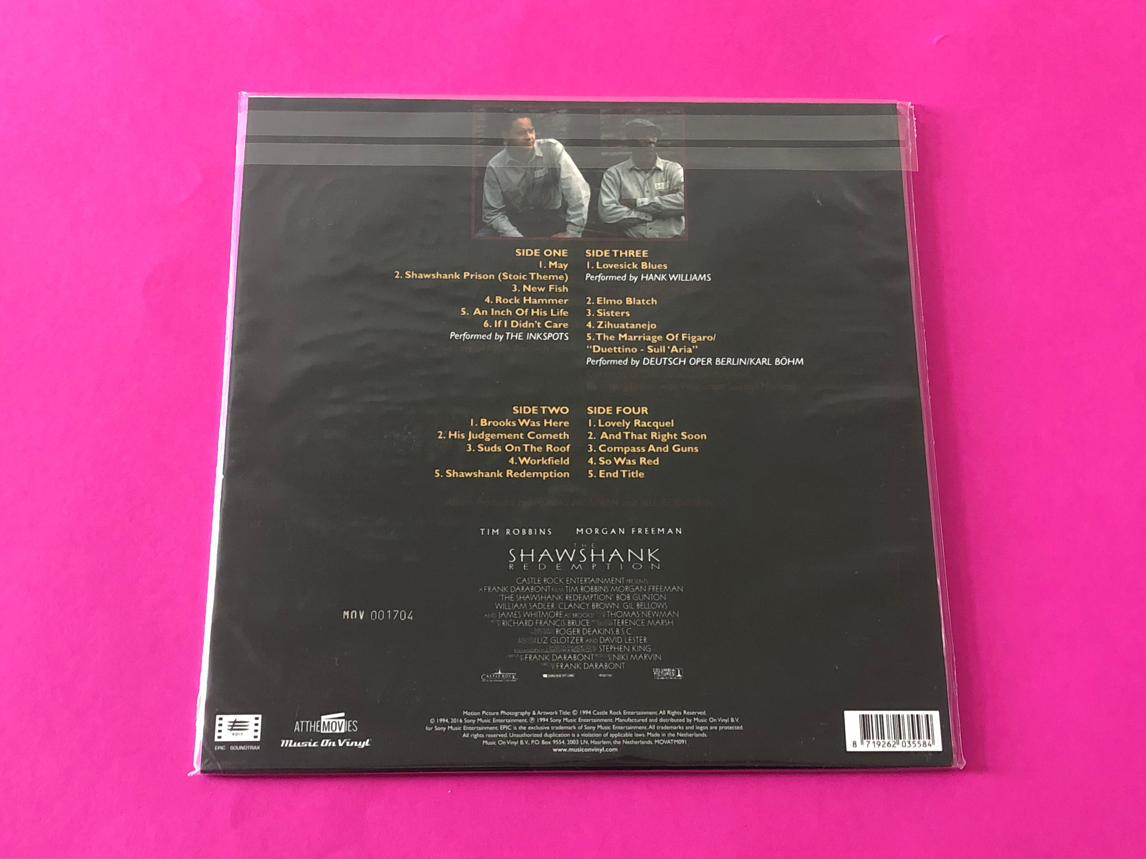 Thomas Newman : The Shawshank Redemption (Original Motion Picture Soundtrack) (2xLP, Album, Ltd, Num, Whi)