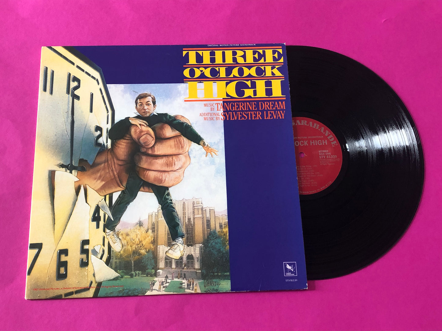 Tangerine Dream / Sylvester Levay : Three O'Clock High (Original Motion Picture Soundtrack) (LP, Album)
