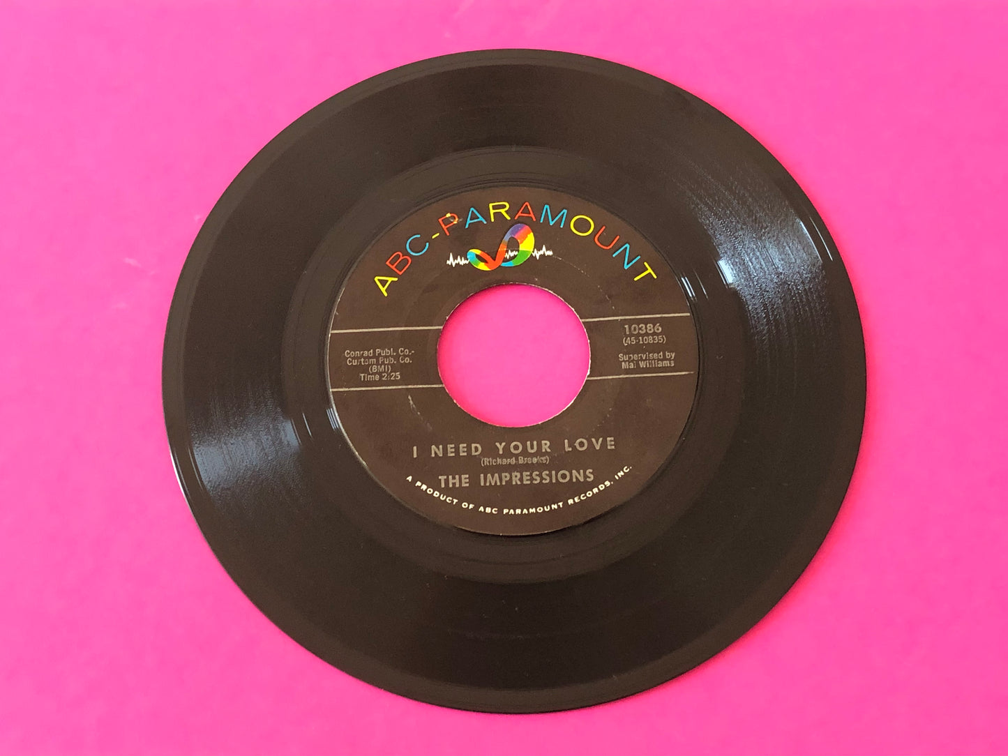 Impressions, The : I Need Your Love (7",45 RPM,Single,Styrene)