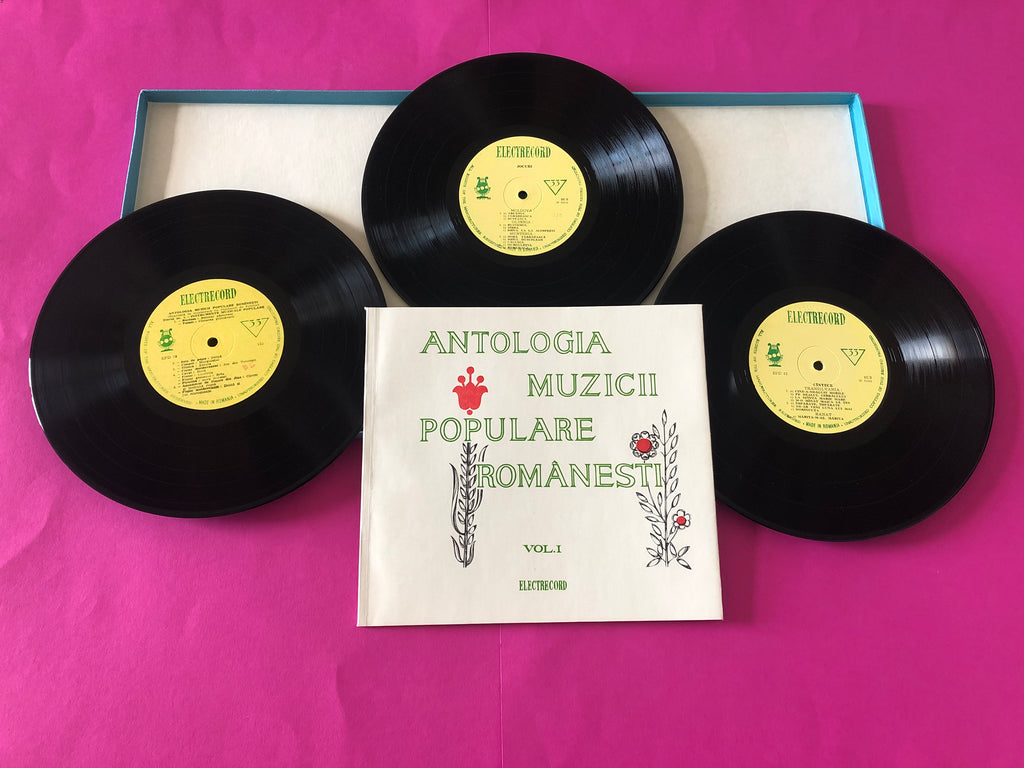 Various : Antologia Muzicii Populare Românești Vol. I / Anthology Of Romanian Folk Music Vol. I (3x10", Mono, RE, RP + Box)