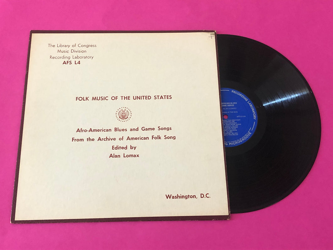 Various : Afro-American Blues And Game Songs (LP, Comp, Mono)
