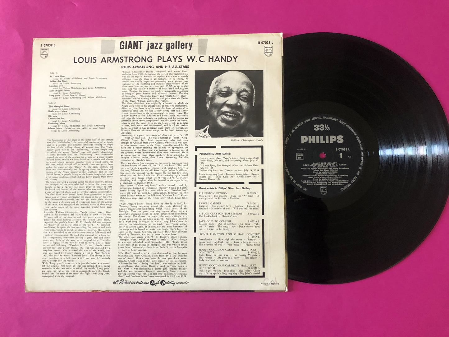 Louis Armstrong : Louis Armstrong Plays W.C. Handy (LP,Album,Reissue,Mono)