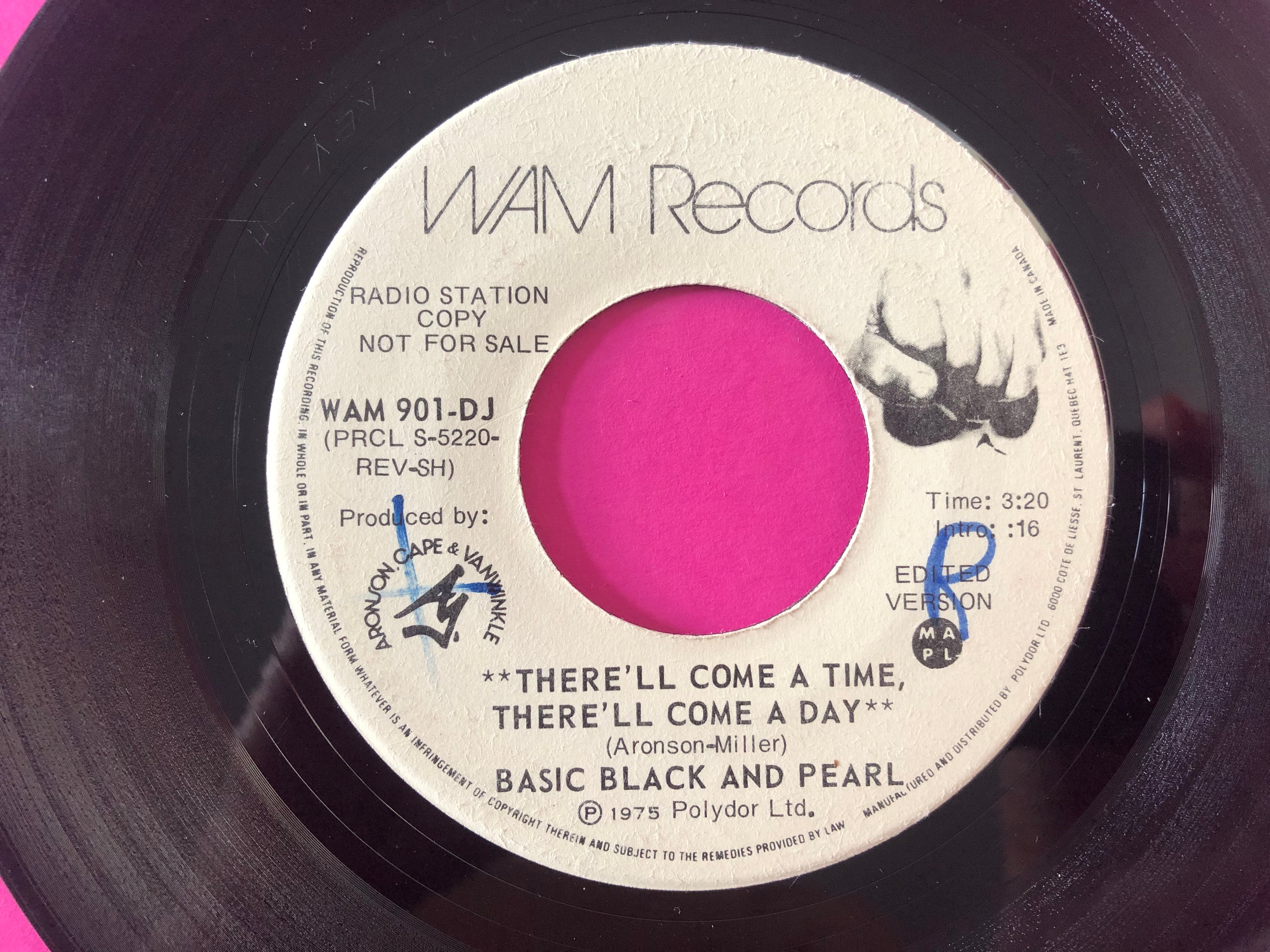 Basic Black and Pearl : There'll Come A Time, There'll Come A Day (7", Promo)