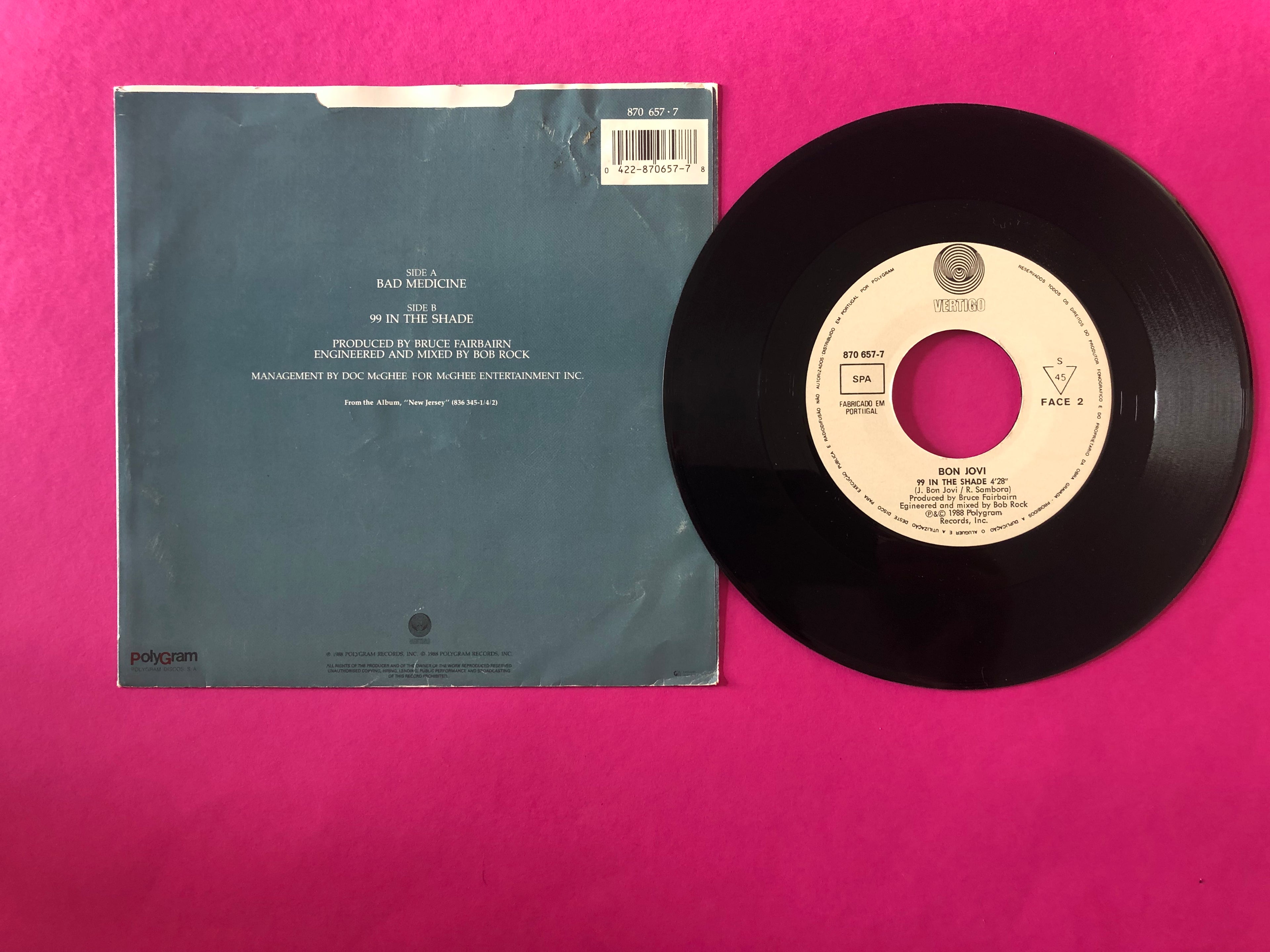 Bon Jovi : Bad Medicine (7",Single,45 RPM)
