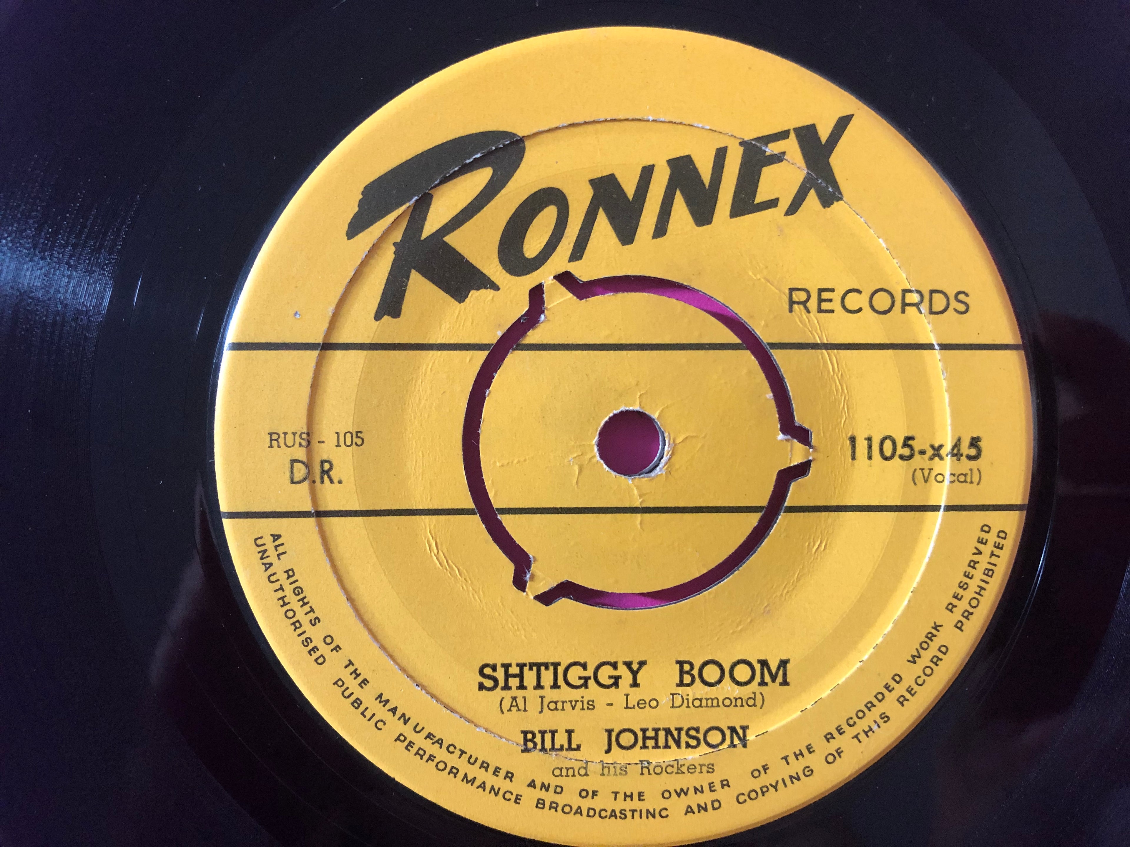 Bill Johnson And His Rockets : Shtiggy Boom / Oh Marie (Maria Marie) (7", Pus)