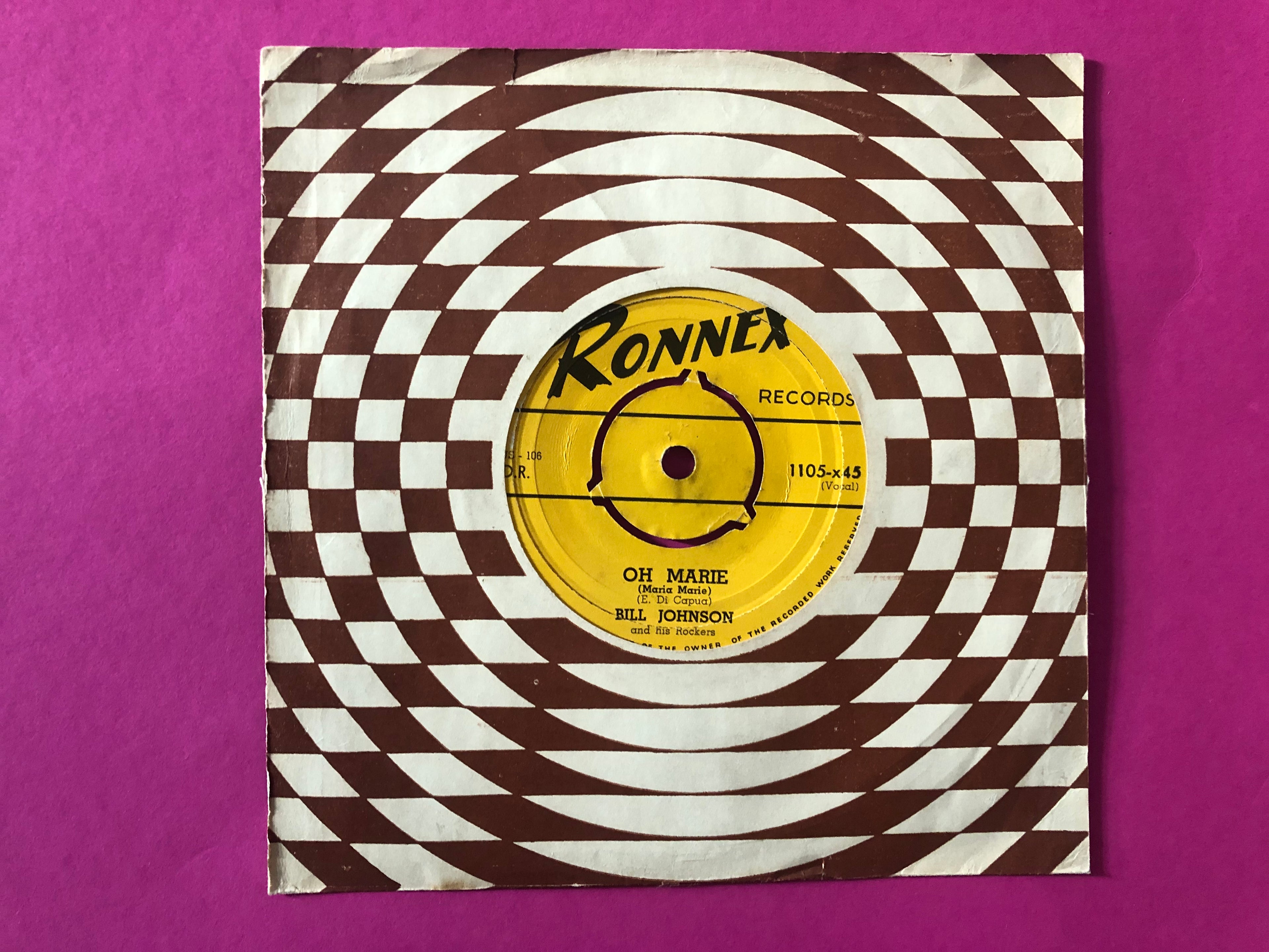 Bill Johnson And His Rockets : Shtiggy Boom / Oh Marie (Maria Marie) (7", Pus)