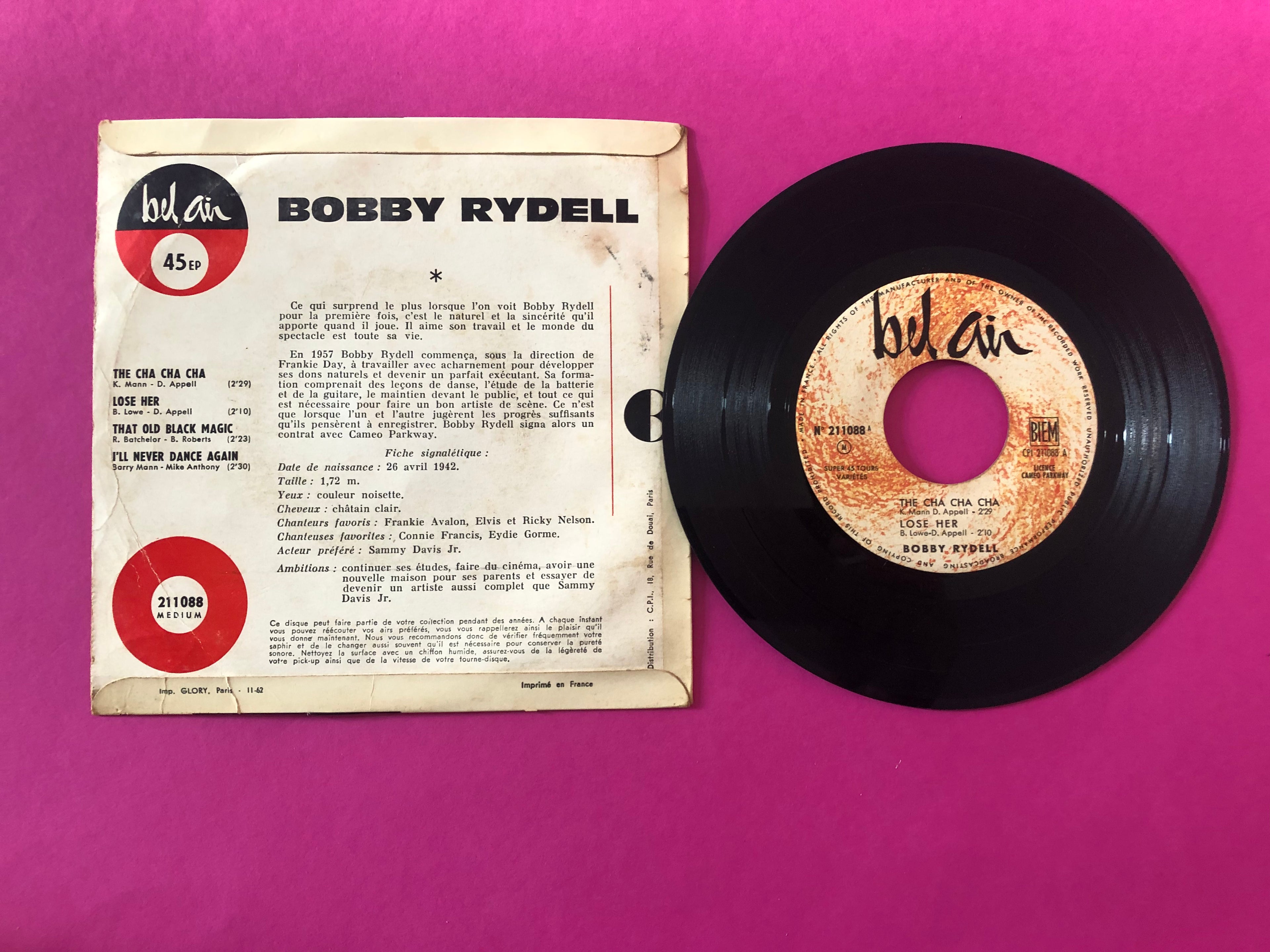 Bobby Rydell : The Cha Cha Cha (7", EP)